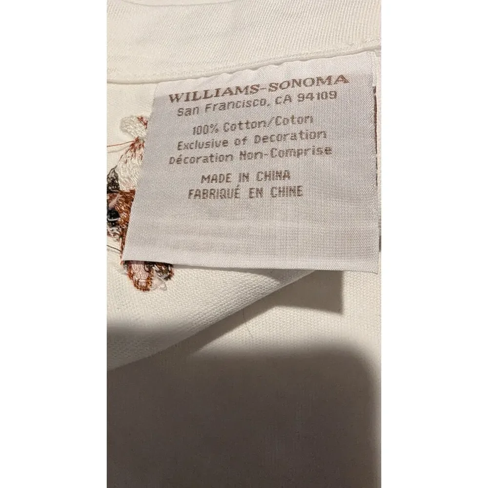 Pottery Barn Rabbit Bunny Easter Set of 4 Dinner Napkins